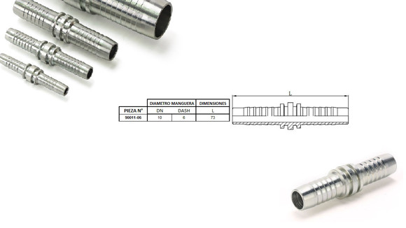 Imagen de TERMINAL EMENDA PARA MANGUERAS 06 3/8''